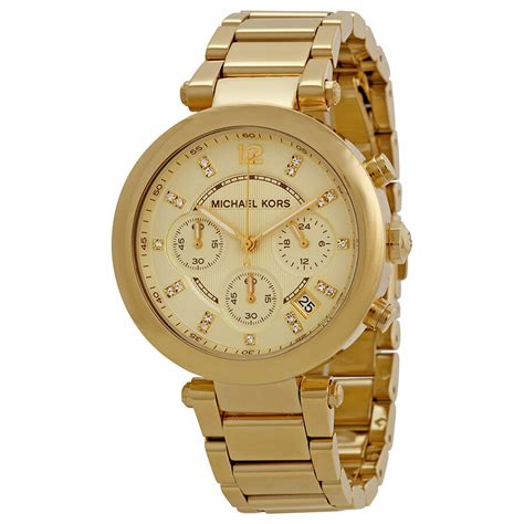 michael kors parker chronograph|michael kors chronograph champagne dial.